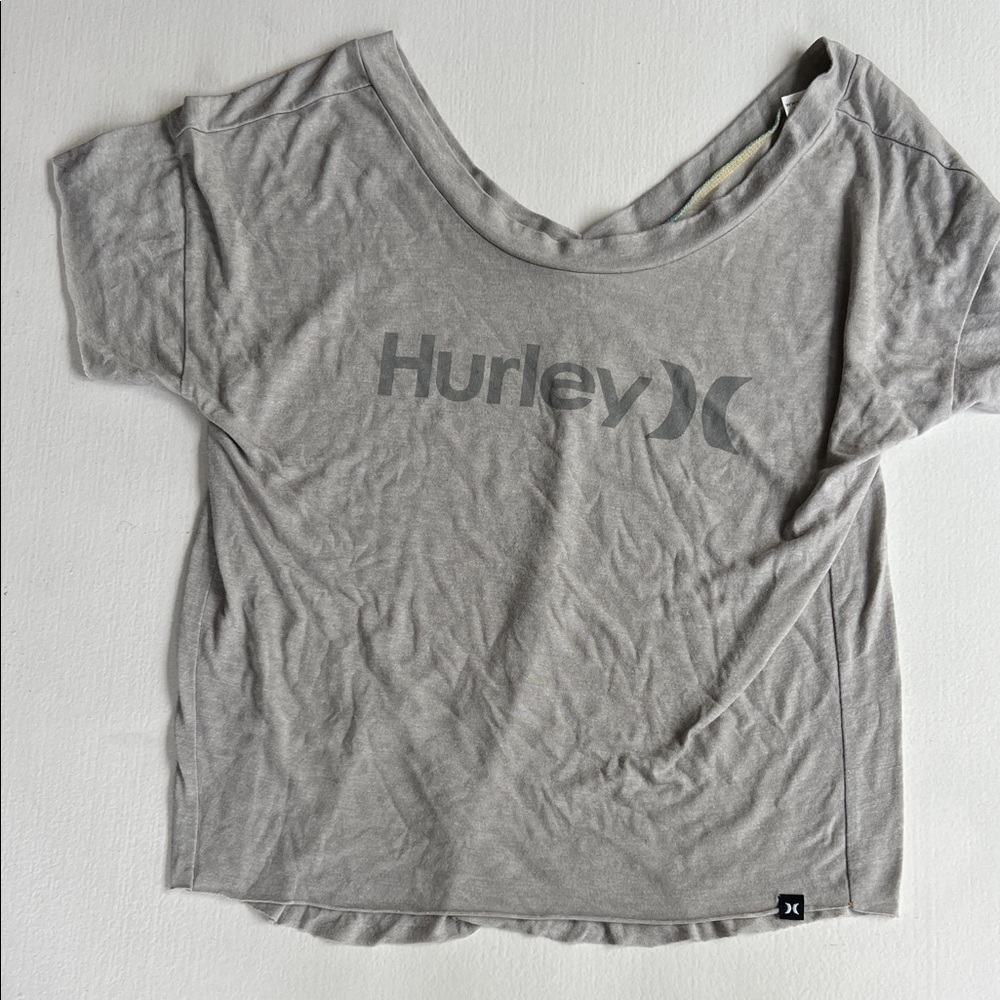 Hurley Women's Gray Short Sleeve Tee